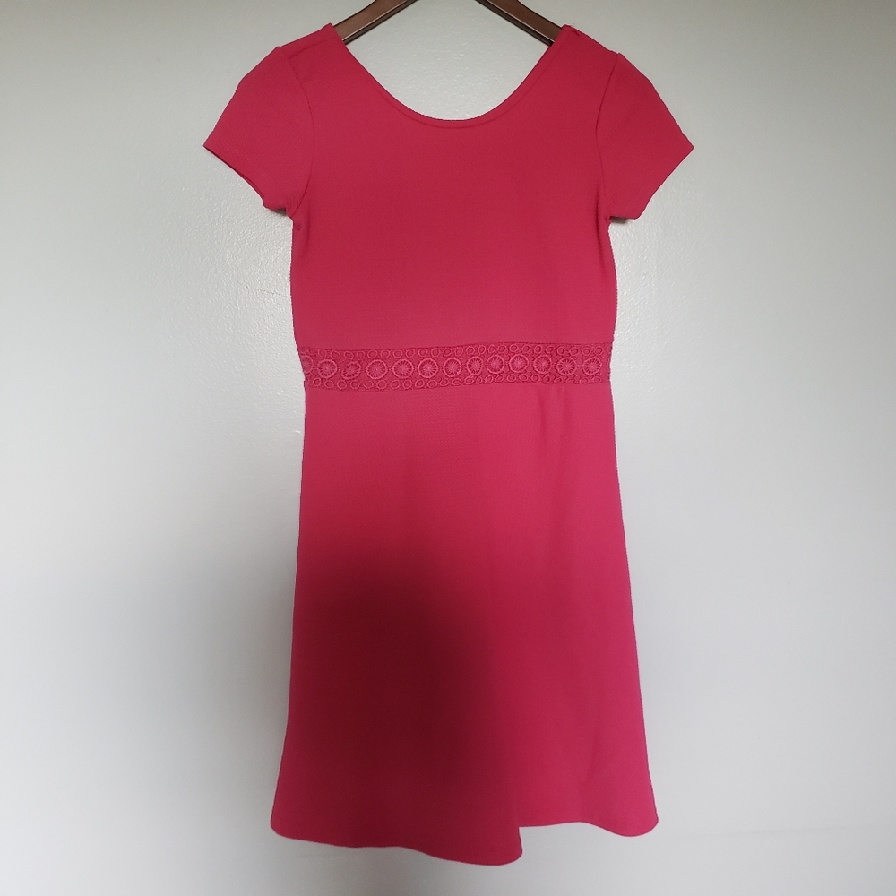 Margie Pink Lace Middle Midi Dress Girls Size 16